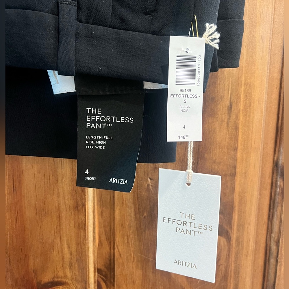 Aritzia Black Wide-Leg Trousers - Picture 2 of 3